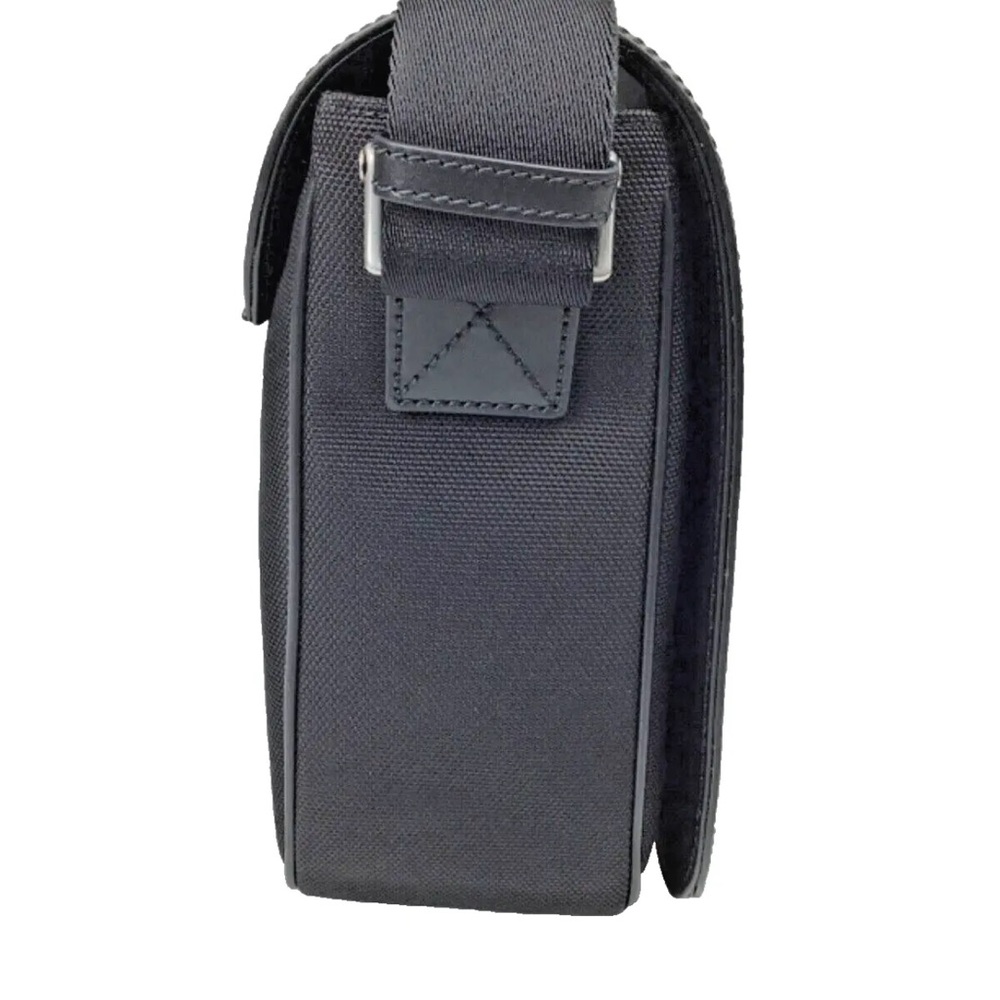 Gucci Shoulder Stripe Black Canvas Messenger Bag - Picture 7 of 10
